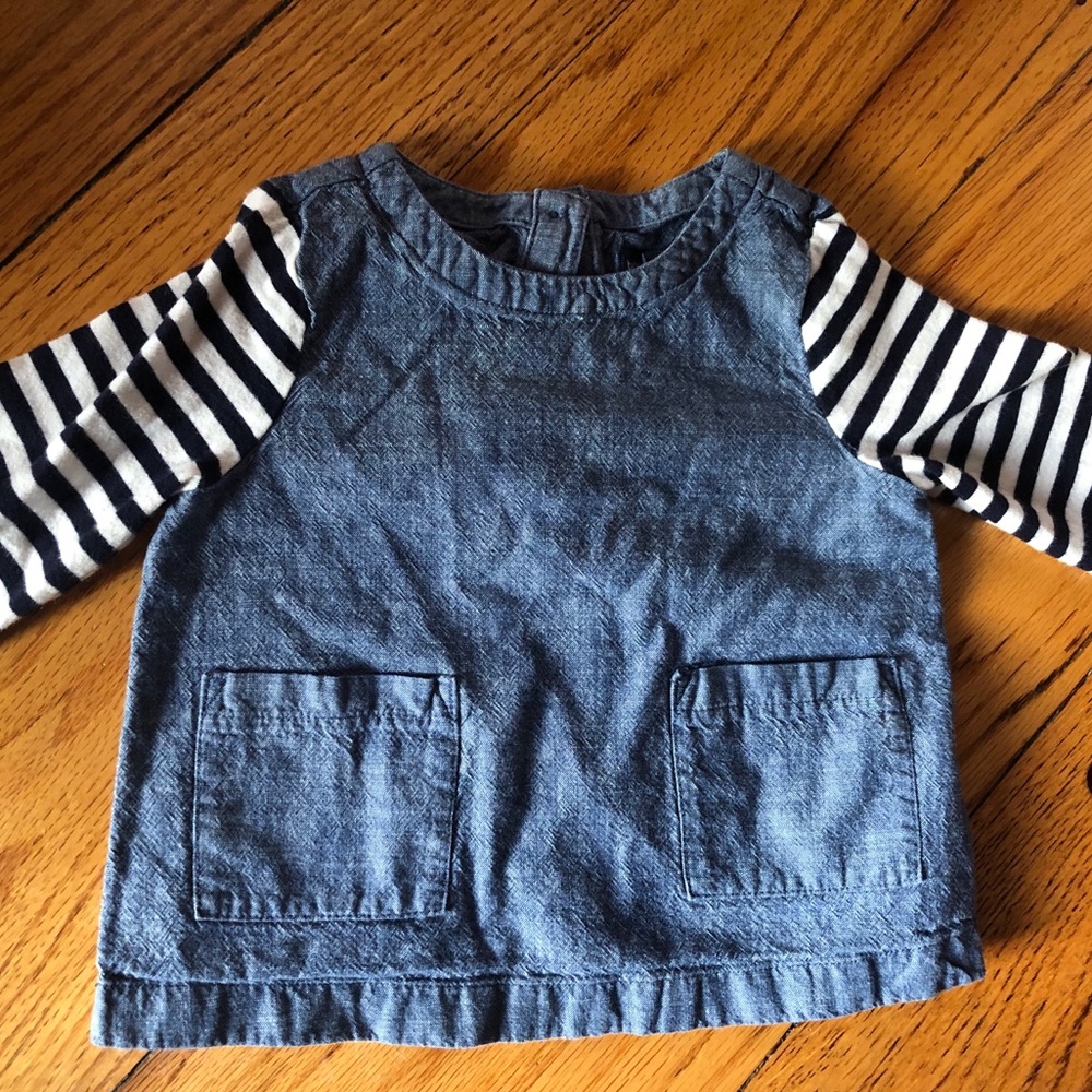 Baby gap chambray striped top 6-12month